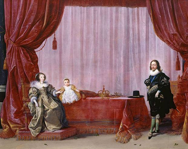 Charles I King of England and Henrietta Maria and Children ca. 1631   by Hendrik Gerritsz Pot   1585-1657    Royal Collection  UK